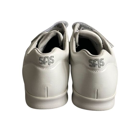 Sas Me Too Leather Casual Walking Shoe Velcro Straps White 8.5W - Picture 9 of 11